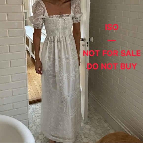 ISO: Hill House Home Scarlett Nap Dress in White Patchwork Organza